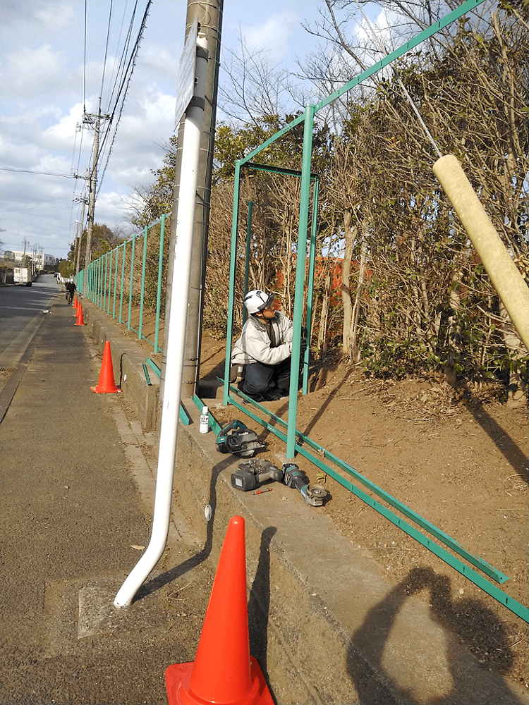 船橋市のお客様｜ 外構工事 ネットフェンス交換工事｜彩園’S